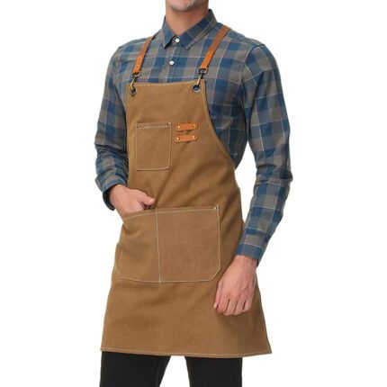 Tablier de Chef en coton , en toile, à dos croisé, Durable, pour femmes et hommes