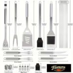 Flamora kit de barbecue d'extérieur avec boîte en aluminium, 32 pièces – Image 2