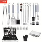 Flamora kit de barbecue d'extérieur avec boîte en aluminium, 32 pièces – Image 9